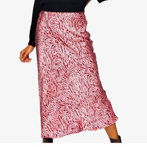 Topshop Zebra Bias Skirt-Size 10, Worn once!